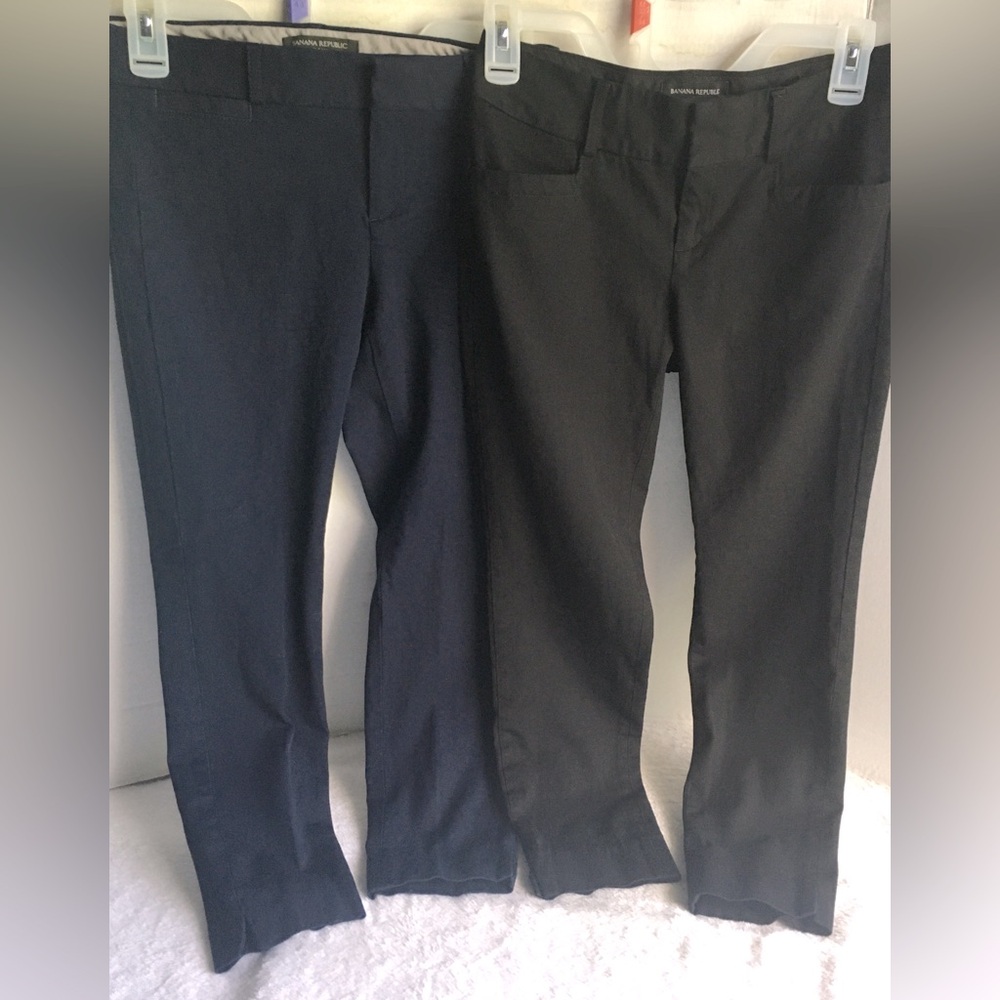 Banana Republic Jackson Fit Ankle length Dress Pants Black and Blue  Size 0P
